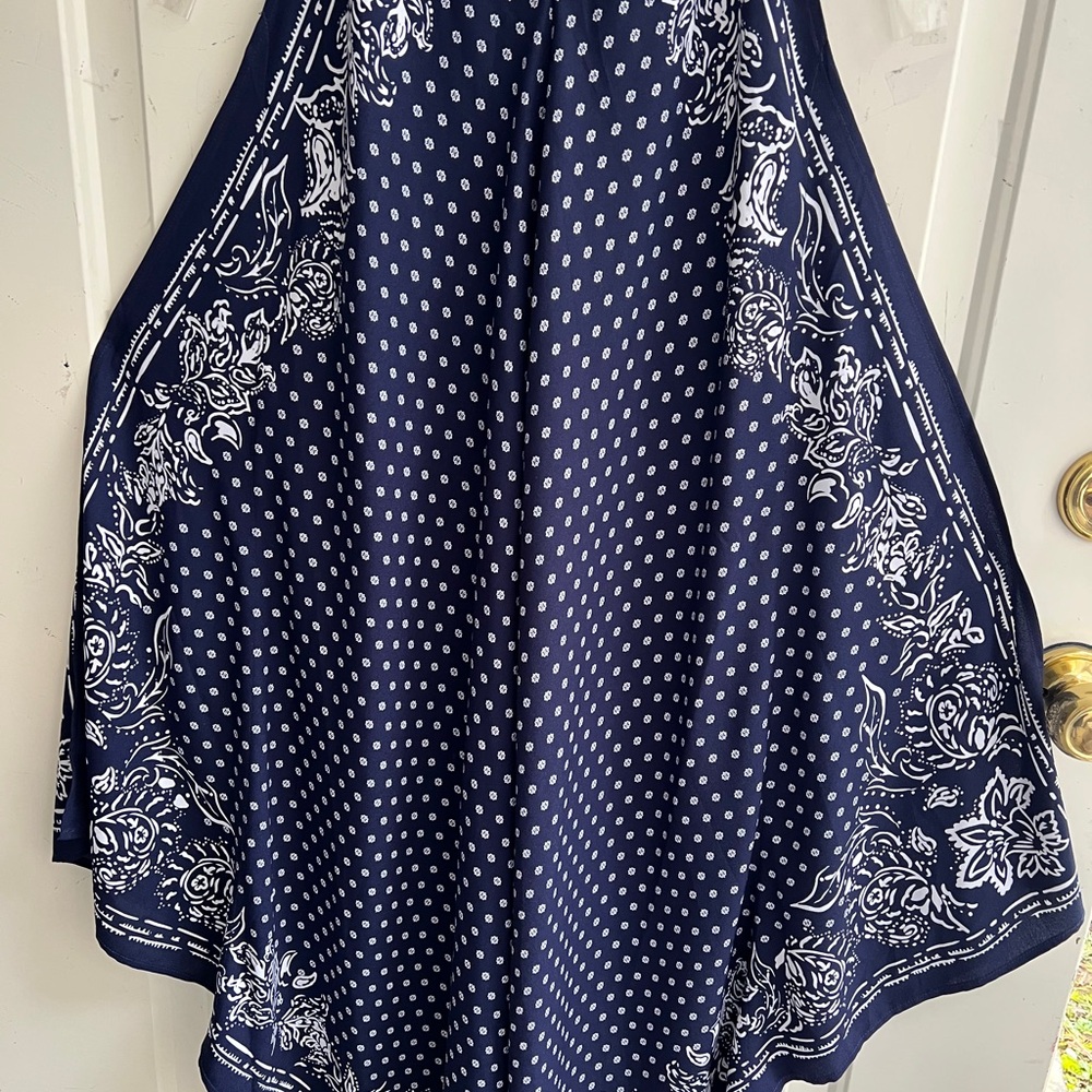 Tommy Bahama Navy and White Paisley Dress - Picture 11 of 13
